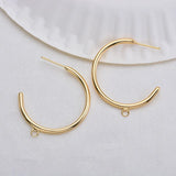 18K True Filled Round Ring Earring Clasps DIY Jewelry Making
