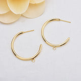 18K True Filled Round Ring Earring Clasps DIY Jewelry Making