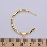 18K True Filled Round Ring Earring Clasps DIY Jewelry Making