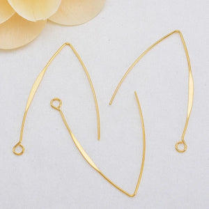 18K True Filled Exaggerated Simplicity Ring Earring Clasps