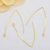 18K True Filled Exaggerated Simplicity Ring Earring Clasps