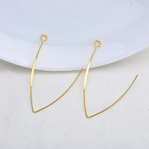 18K True Filled Exaggerated Simplicity Ring Earring Clasps
