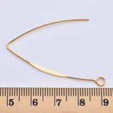 18K True Filled Exaggerated Simplicity Ring Earring Clasps