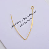18K True Filled Exaggerated Simplicity Ring Earring Clasps