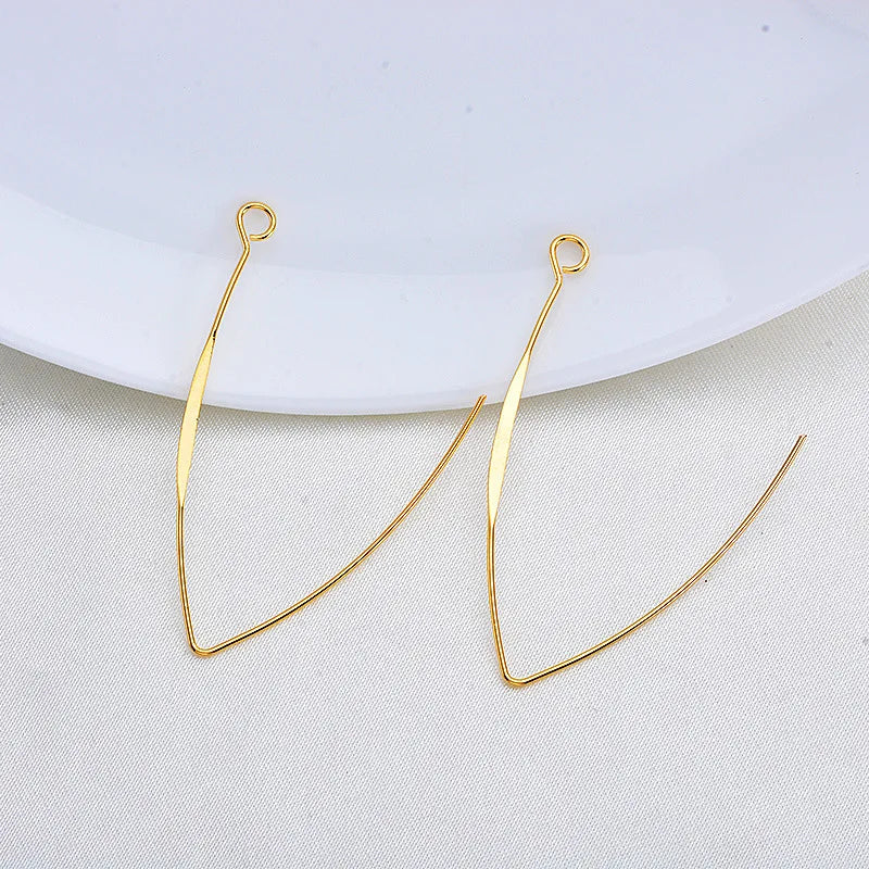 18K True Filled Exaggerated Simplicity Ring Earring Clasps