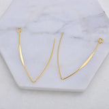 18K True Filled Exaggerated Simplicity Ring Earring Clasps