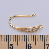 18K True Filled Zircon Long Water Drop Earring Clasps DIY Jewelry Making