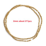 Plated Hematite Beads Faceted Round Rondelle Jewelry Making DIY 2/3/4mm