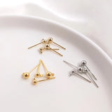 Sterling S925 Peas Earrings Pin DIY Findings