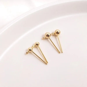 Sterling S925 Peas Earrings Pin DIY Findings