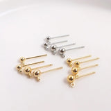 Sterling S925 Peas Earrings Pin DIY Findings