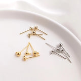 Sterling S925 Peas Earrings Pin DIY Findings