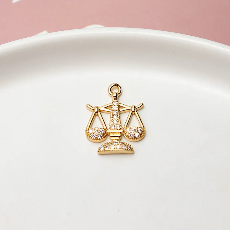 Copper Zircon Pendant Charm 14*19MM DIY Jewelry Findings
