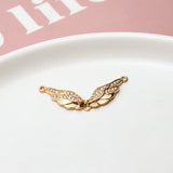 Copper Zircon Feather Pendant Charms DIY Jewelry Making