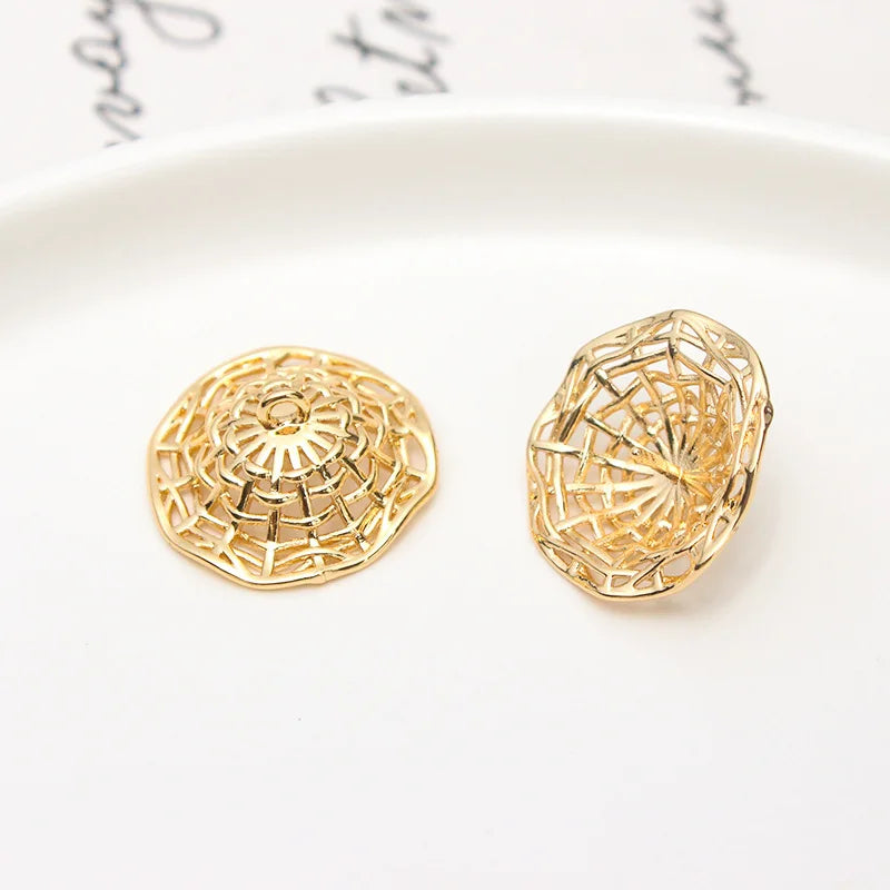 Copper Bead Cap Clasps Pendant Base DIY Jewelry Making Accessories