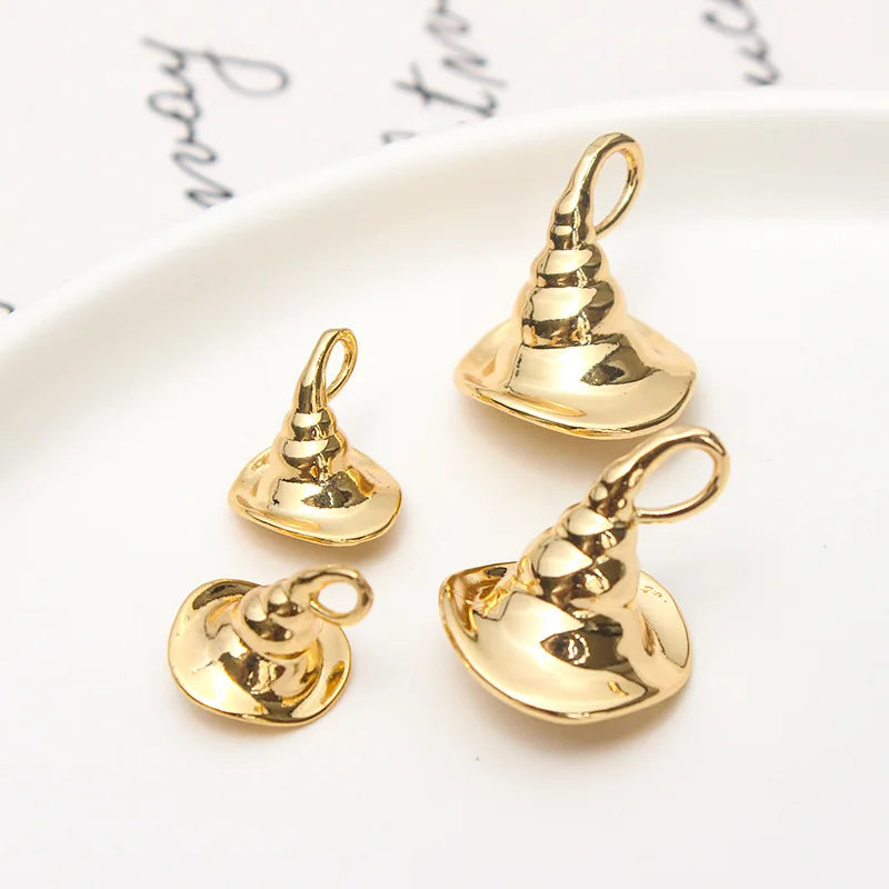 Copper Witch Magic Hat Bead Clasps Pendant Base DIY Findings Jewelry Making