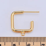 Copper Square Earring Clasps Hooks DIY Jewelry Findings