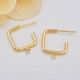 Copper Square Earring Clasps Hooks DIY Jewelry Findings