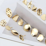 Copper Oval Wave Stud Earrings DIY Jewelry Findings