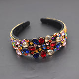 Rhinestone Flower Wide-brimmed Headband Baroque Retro Headband