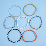 Boho Rice Beads Anklet Mixed Irregular Beads Beach Foot Jewelry