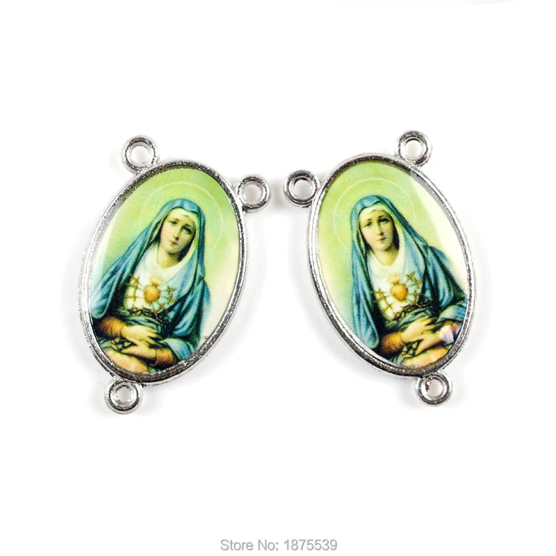 Seven Sorrows Rosary Center Metal DIY Accessory