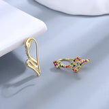 Snake Earrings 925 Silver Zircon Ear Hook Gift