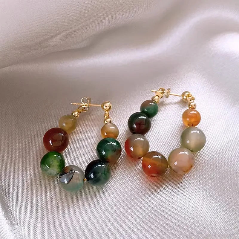 Stone Earrings European & American Style Stud Earring