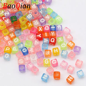 6mm Mixed Letters Spacer Beads for DIY Jewelry Making