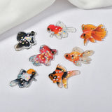 2pcs Small Goldfish Acrylic Pendant for DIY Earrings