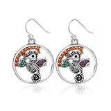 Zircon Seahorse Drop Earrings 925 Silver Fine Jewelry Women Gift
