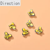 Butterfly Hand-Painted Ceramic Loose Beads DIY Jewelry Pendant