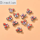Butterfly Hand-Painted Ceramic Loose Beads DIY Jewelry Pendant