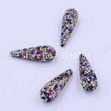 10-Pack 100% Handmade Flash Crystal Equine Eye Shaped Beads