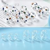 Hand-Painted Wave Point Abstract Gourd Glass Bubble DIY Earrings