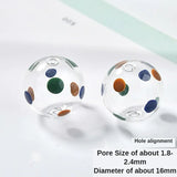 Hand-Painted Wave Point Abstract Gourd Glass Bubble DIY Earrings