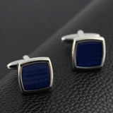 Silver Plated Lattice Cufflinks for Formal Shirts