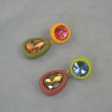 Elegant Blue Gemstone Large Stone Ear Clip