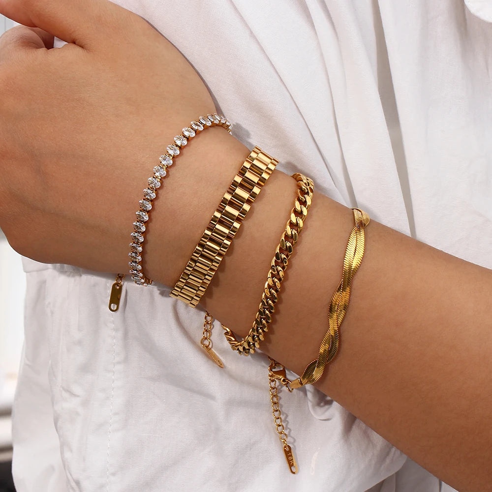 Stylish Cuban Chain Bracelet for Women