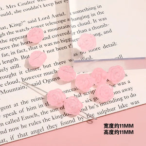 Matte Rose Flower Beaded DIY Jewelry Earrings Bracelet Accessories