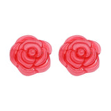 Matte Rose Flower Beaded DIY Jewelry Earrings Bracelet Accessories
