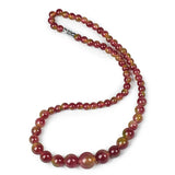Chalcedony 10mm Bead Necklace - Noble Women's Hand-Tied Necklace