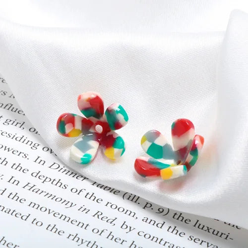 Acetate Mini Flower Shaped DIY Earring Material