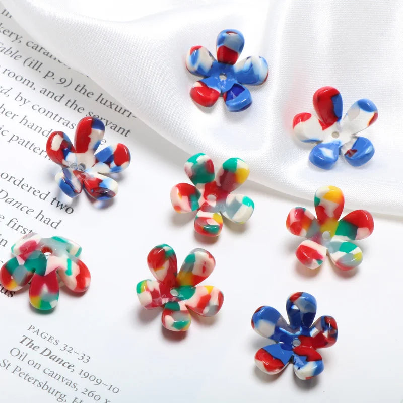 Acetate Mini Flower Shaped DIY Earring Material