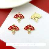 Alloy Tide Deer Crane Ceiling Fan Earrings