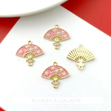 Alloy Tide Deer Crane Ceiling Fan Earrings