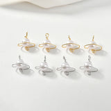 Copper-Plated Winding Pearl Planet Pendant DIY Jewelry Set