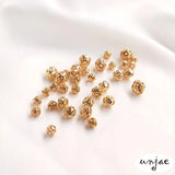 Color-preserving 14K bag beads hollow loose net round beads diy bracelet jewelry