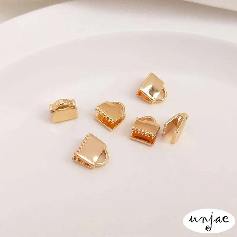 14K Bag Horse Clip Buckle for DIY Ribbon Jewelry Accessories