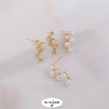 Color-Preserving 14K Bag Pearl Stud Earrings DIY Material Accessories